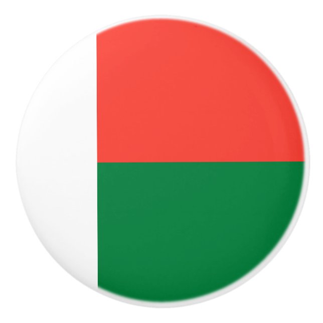 Madagascar flag ceramic knob (Front)