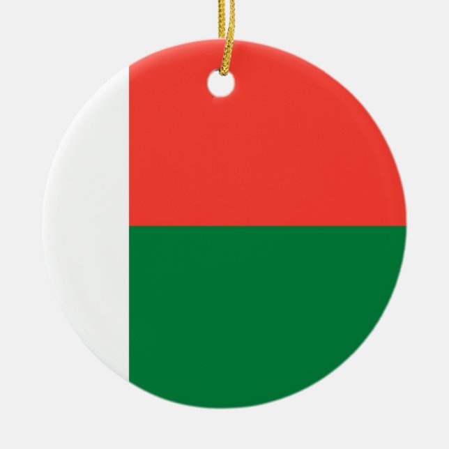 Madagascar flag ceramic ornament (Front)