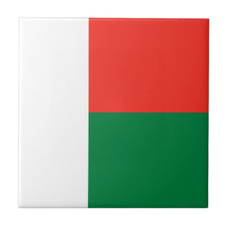 Madagascar Flag Ceramic Tile