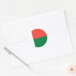 Madagascar flag classic round sticker