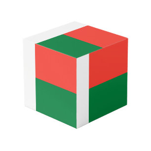 Madagascar flag cube