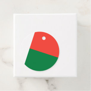 Madagascar flag favour tags