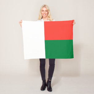 Madagascar Flag Fleece Blanket