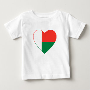 Madagascar Flag Heart T-Shirt