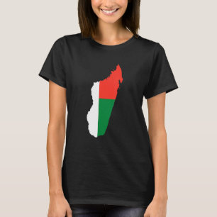 Madagascar flag in Madagascar outline Madagascar T-Shirt