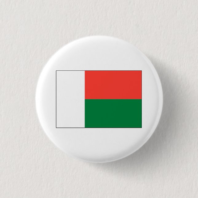 Madagascar FLAG International 1 Inch Round Button (Front)
