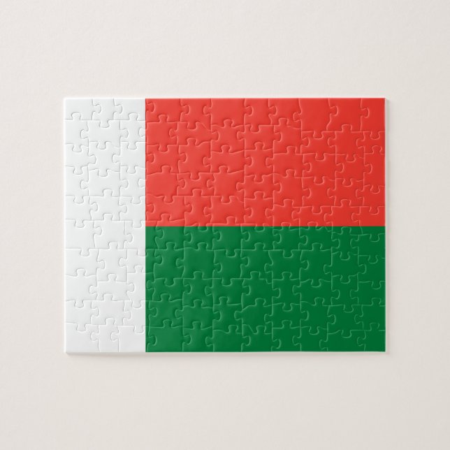 Madagascar flag jigsaw puzzle (Horizontal)