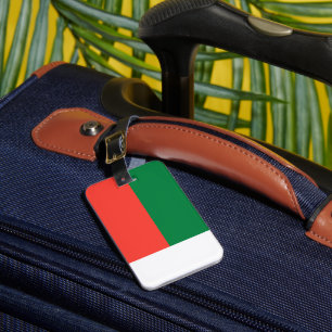 Madagascar flag luggage tag