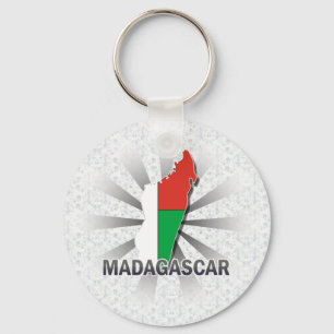 Madagascar Flag Map 2.0 Keychain