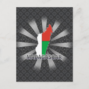 Madagascar Flag Map 2.0 Postcard