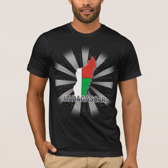 Madagascar Flag Map 2.0 T-Shirt (Front)