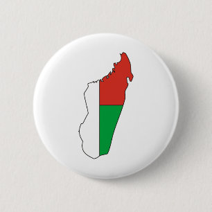 Madagascar Flag Map full size 2 Inch Round Button