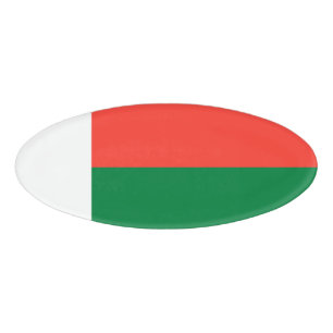 Madagascar flag name tag