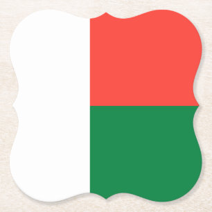 Madagascar Flag Paper Coaster