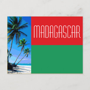 Madagascar flag postcard