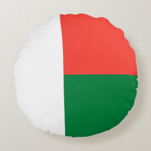 Madagascar Flag Round Pillow