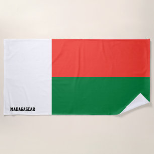 Madagascar Flag Splendid Patriotic Beach Towel