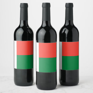 Madagascar flag wine label