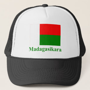 Madagascar Flag with Name in Malagasy Trucker Hat