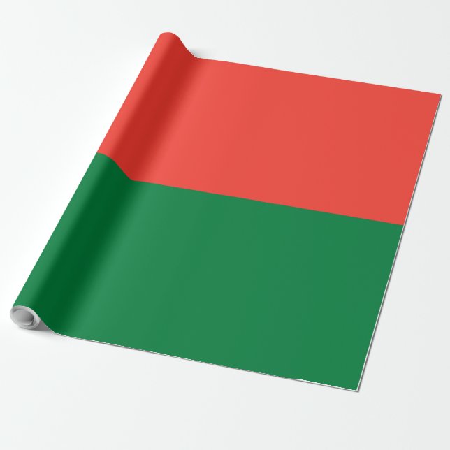 Madagascar flag wrapping paper (Unrolled)
