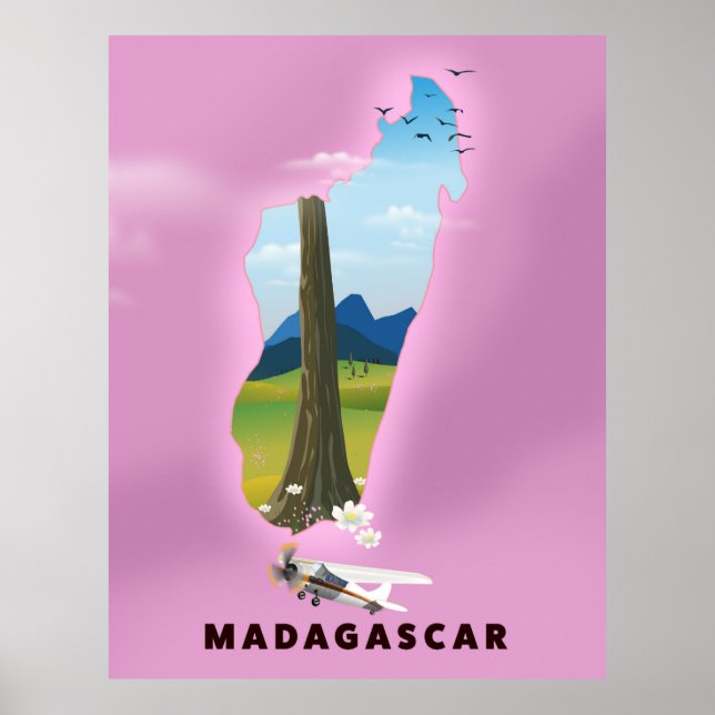 Madagascar Illustrated travel poster (Front)