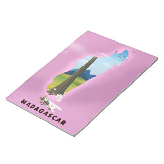 Madagascar Illustrated travel poster Notepad