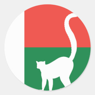 Madagascar Lemur Malagasy National Animal Flag Classic Round Sticker
