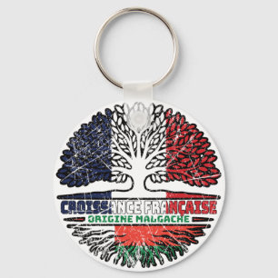 Madagascar Madagascan French France Tree Roots Keychain