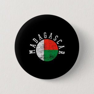 Madagascar Malagasy Flag  2 Inch Round Button