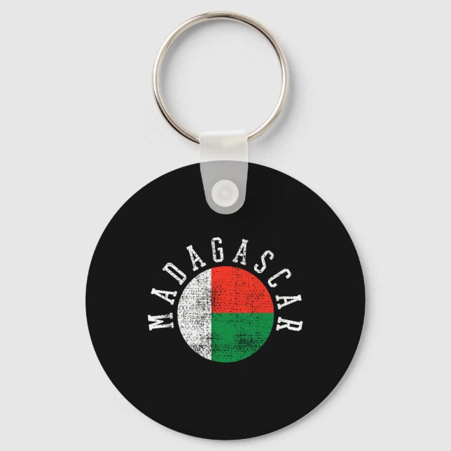 Madagascar Malagasy Flag  Keychain (Front)