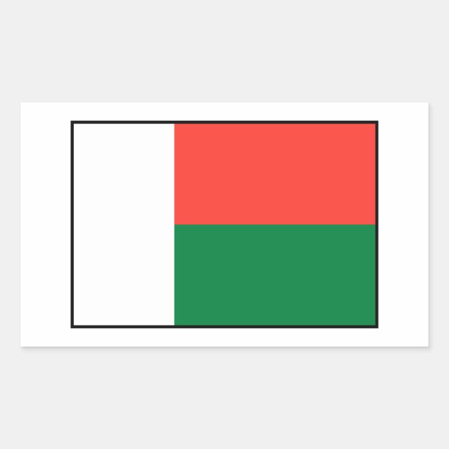 Madagascar – Malagasy Flag Sticker (Front)