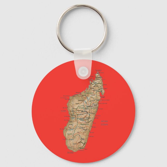 Madagascar Map Keychain (Front)
