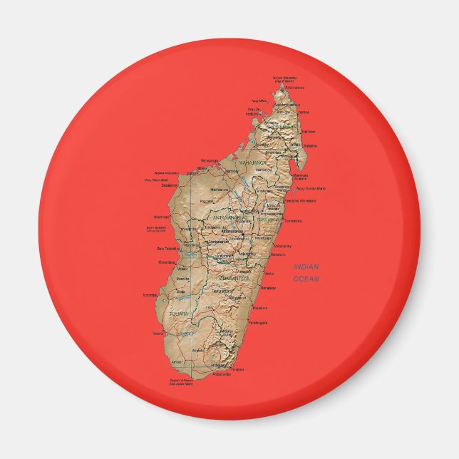 Madagascar Map Magnet (Front)