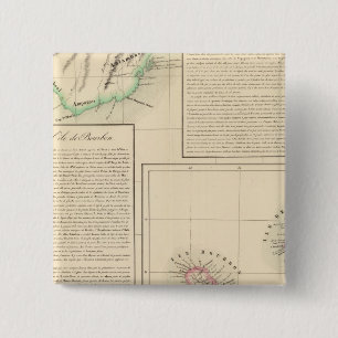 Madagascar, Mauritius 57 2 Inch Square Button