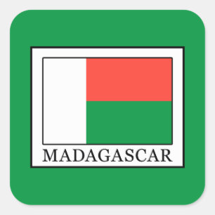 Madagascar Square Sticker