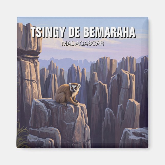 Madagascar Tsingy de Bemaraha National Park Travel Magnet (Front)