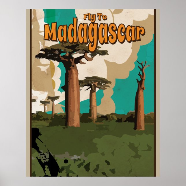Madagascar Vintage Travel Poster (Front)