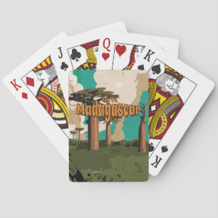 Madagascar Vintage Travel Poster Playing Cards
