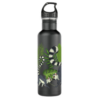 Madagascar Zoo Animal Sifakas Vari Tropical Lemur 710 Ml Water Bottle