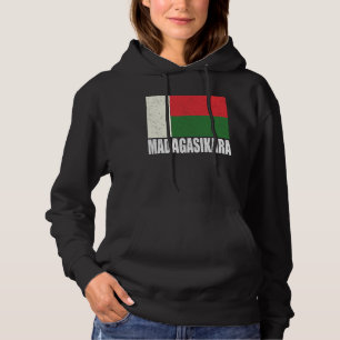 Madagasikara Flag Grunge Vintage Souvenir Madagasc Hoodie