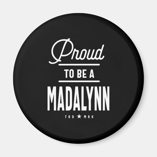 Madalynn Personalized Name Birthday Gift Magnet (Front)