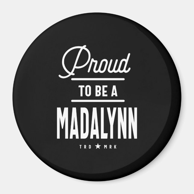 Madalynn Personalized Name Birthday Gift Magnet (Front)