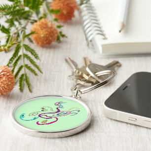 Madam Butterfly, Graphic Illustration Keychain