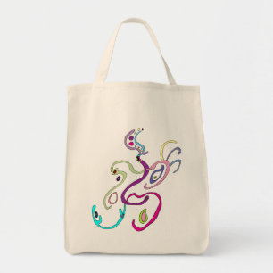 Madam Butterfly, Graphic Illustration Large Tote B Bag