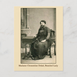 Madam Clementine Delait, Bearded Lady Postcard