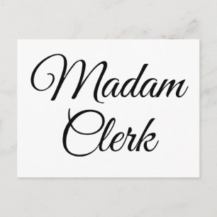 Madam Clerk Postcard