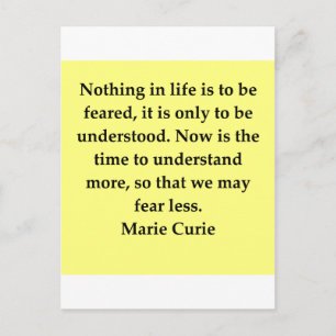 Madam Curie quote Postcard