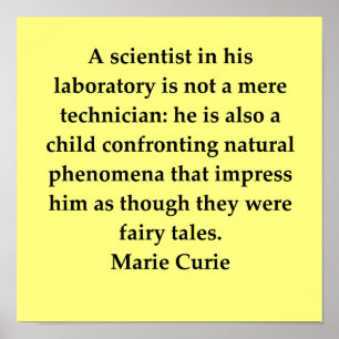 madam marie curie quote poster