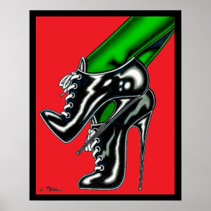 Madam Mars' Lace-Up Heels Poster