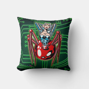 Madam Mechanism™/Mecha Spider Throw Pillow